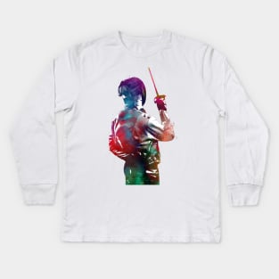 fencing sport art #fencing #sport Kids Long Sleeve T-Shirt